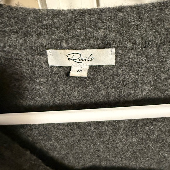 Rails Cashmere Blend Front Velvet Tie Sweater - Picture 2 of 2
